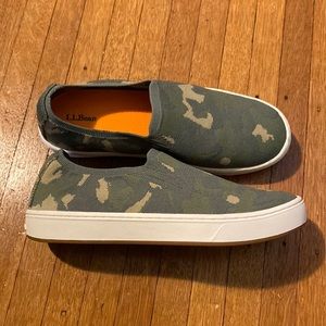 NO CAMO CAP? L.L. Bean Women’s Eco Bay Knit Shoes in Deep Moss Camo - size 7